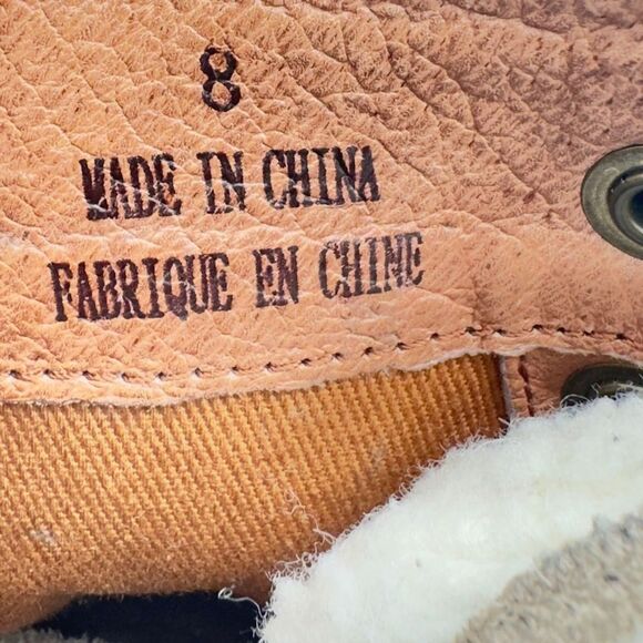 Jeffrey Campbell Culvert suede winter warm fur lace up boots block heel womans 8 - Picture 7 of 10